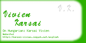 vivien karsai business card